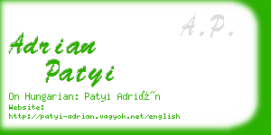 adrian patyi business card